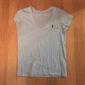 One time use Baby blue v neck polo